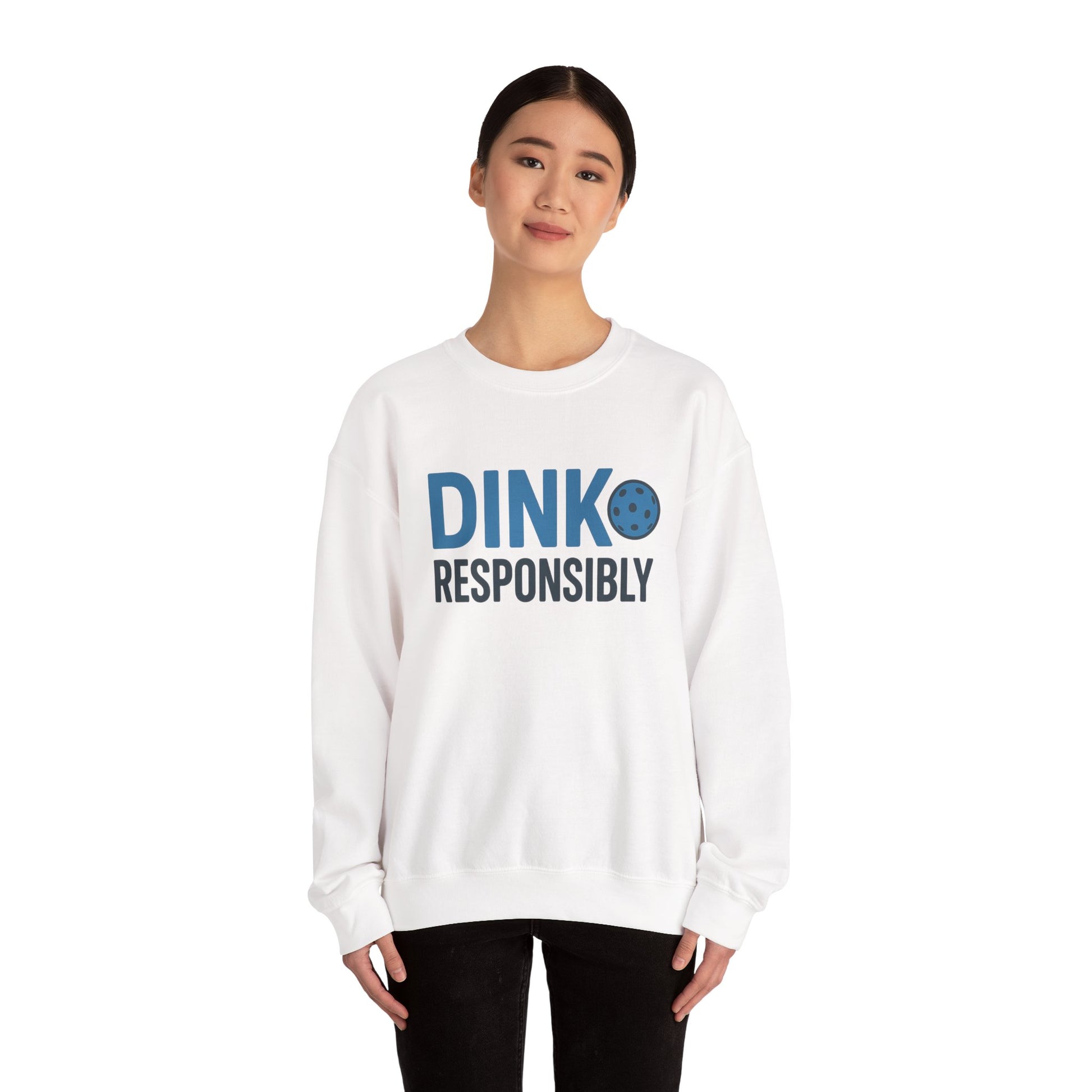 "Dink Responsibly" – Unisex Crewneck Pickleballing Dads Sweatshirt