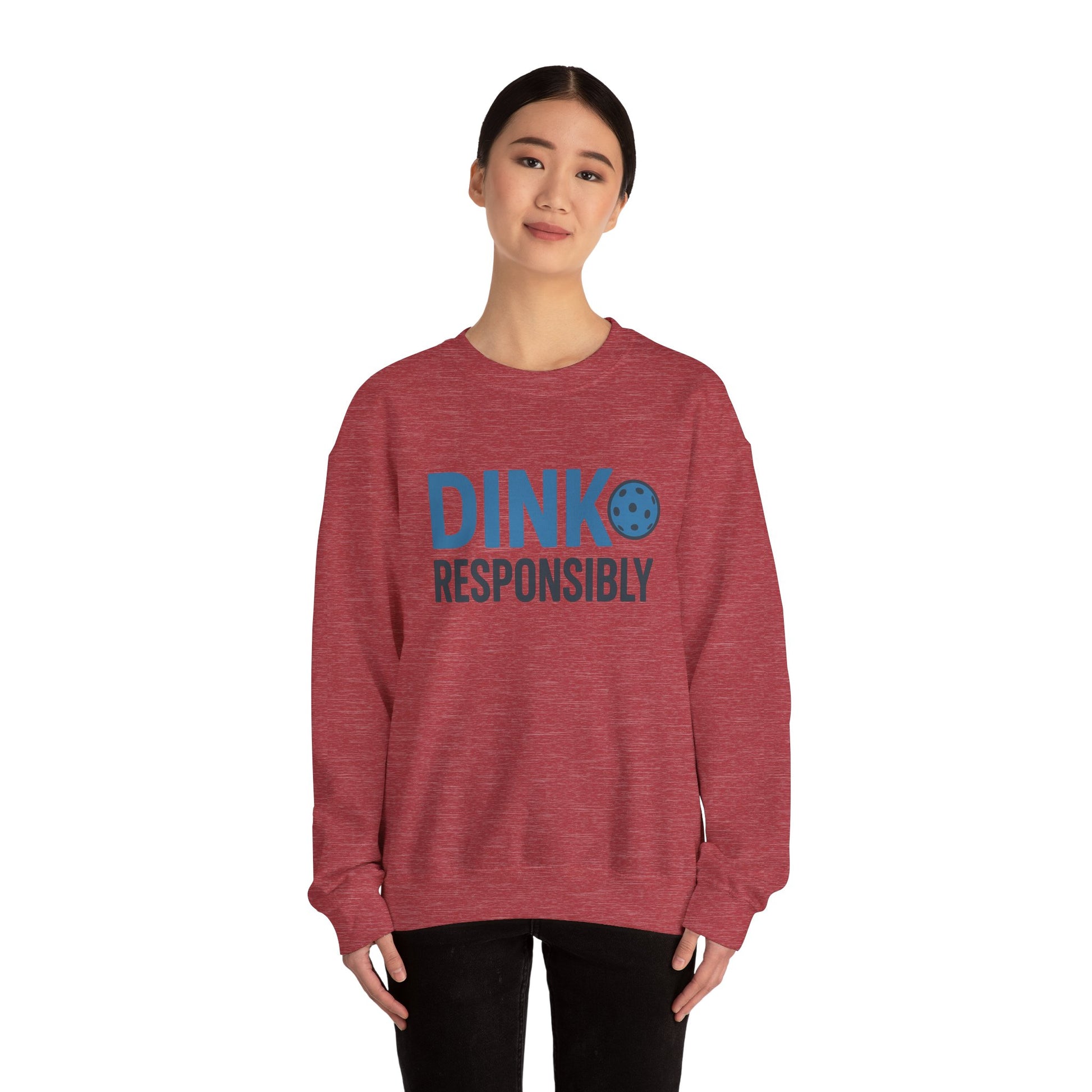 "Dink Responsibly" – Unisex Crewneck Pickleballing Dads Sweatshirt