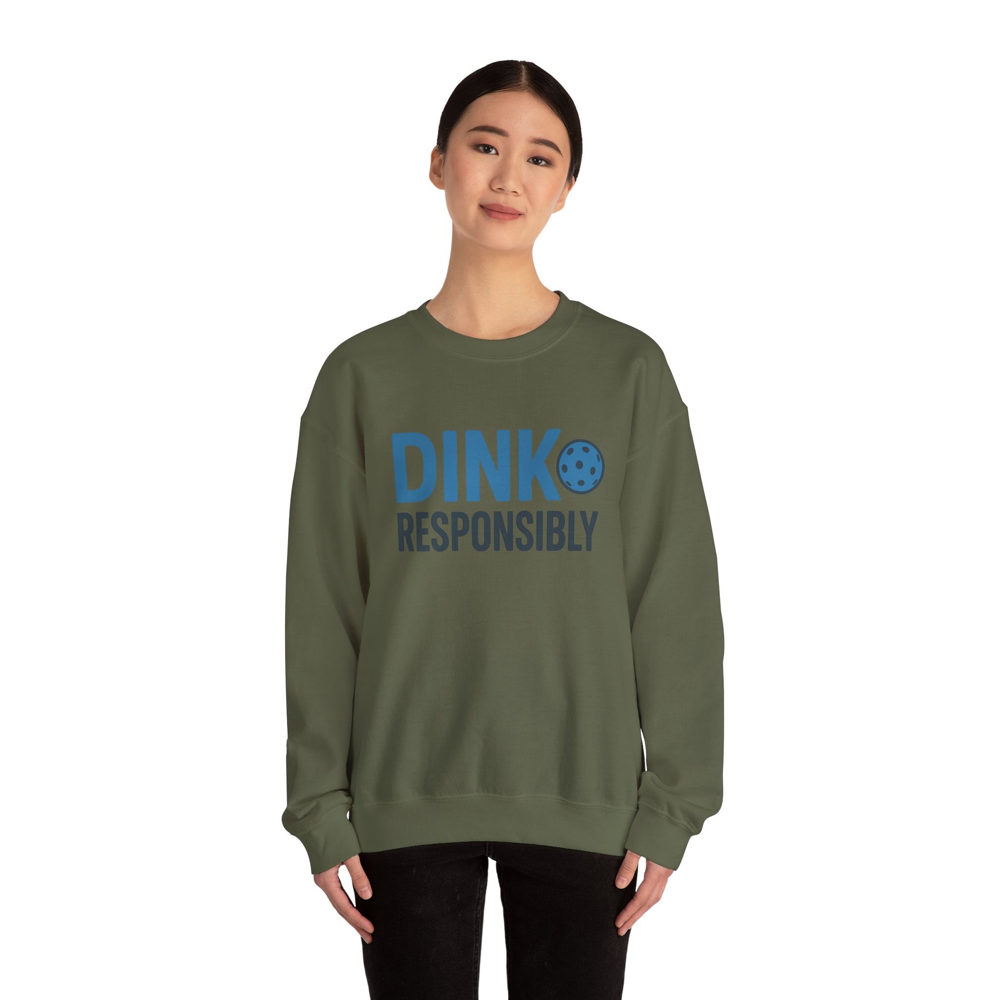 "Dink Responsibly" – Unisex Crewneck Pickleballing Dads Sweatshirt
