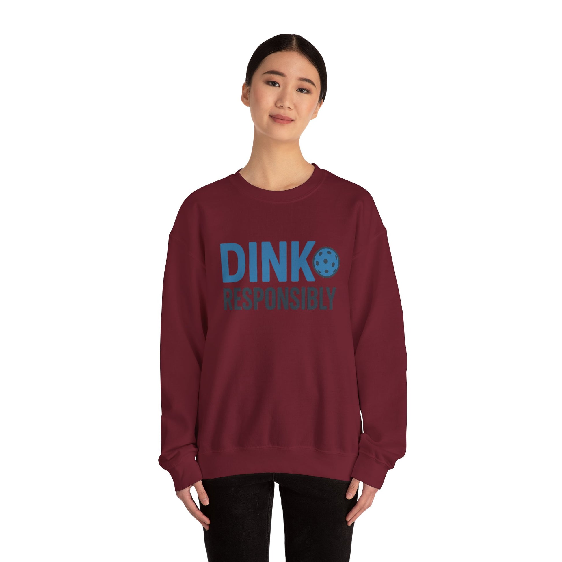 "Dink Responsibly" – Unisex Crewneck Pickleballing Dads Sweatshirt