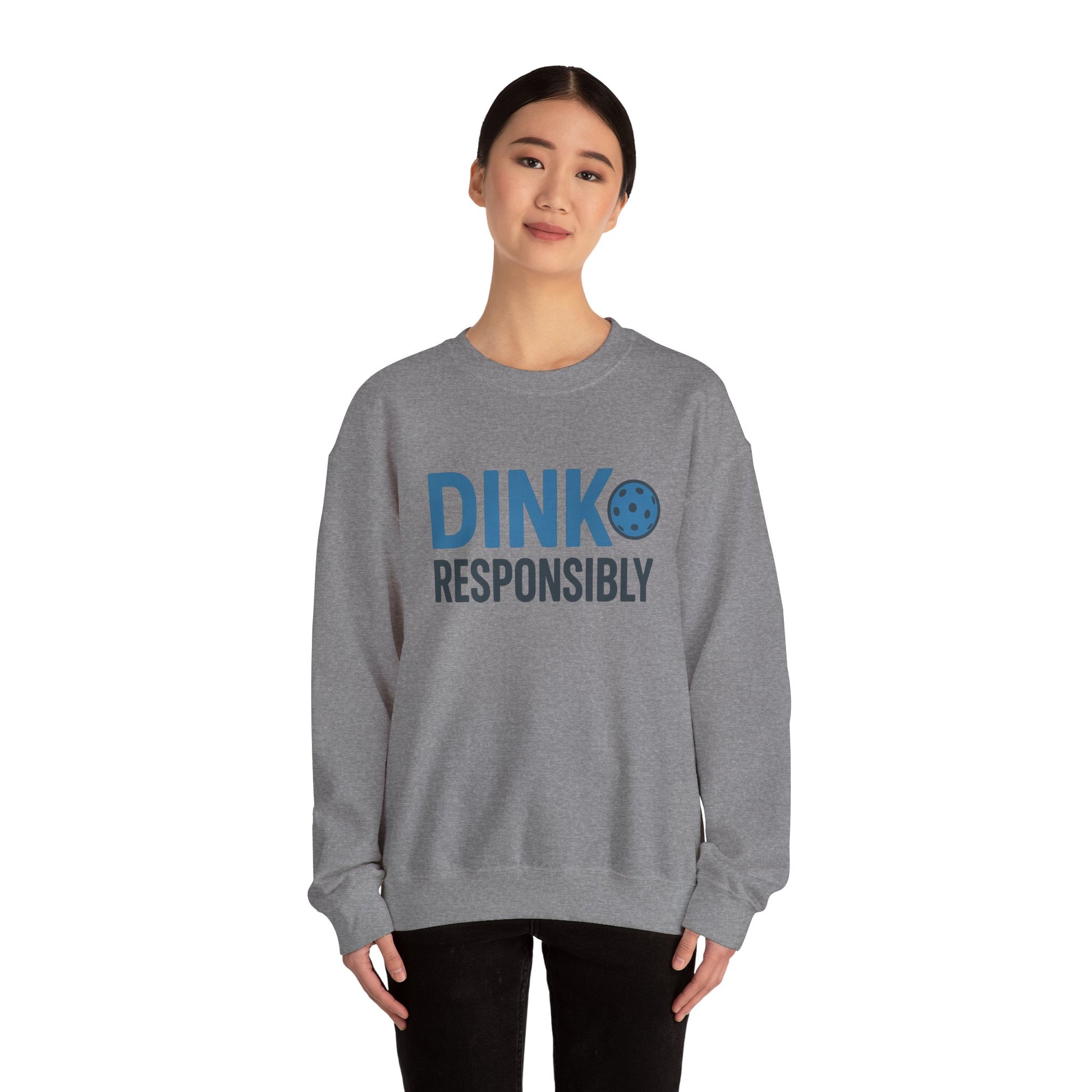 "Dink Responsibly" – Unisex Crewneck Pickleballing Dads Sweatshirt